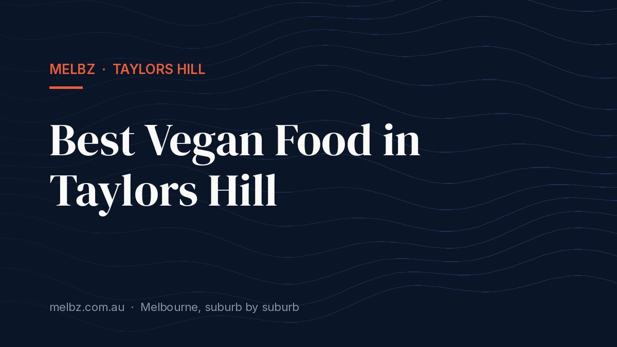 Title card: Best Vegan Food in Taylors Hill