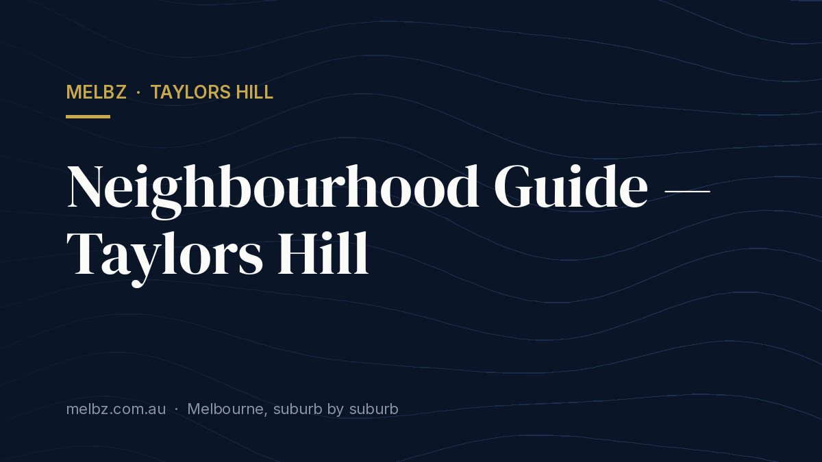 Title card: Neighbourhood Guide — Taylors Hill