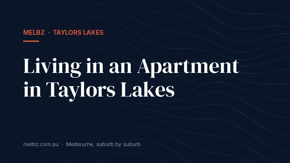 Title card: Living in an Apartment in Taylors Lakes