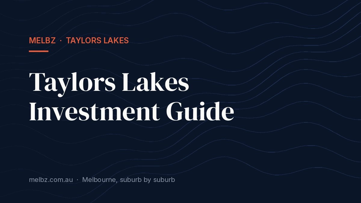 Title card: Taylors Lakes Investment Guide