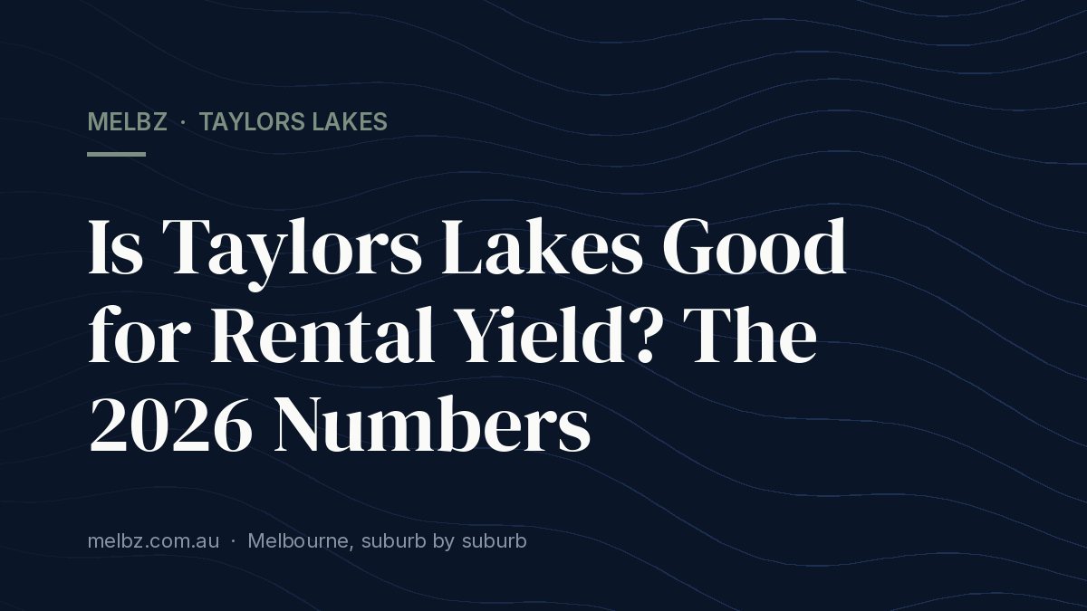 Title card: Is Taylors Lakes Good for Rental Yield? The 2026 Numbers