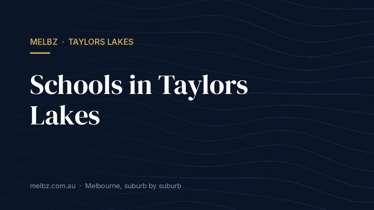 Title card: Schools in Taylors Lakes
