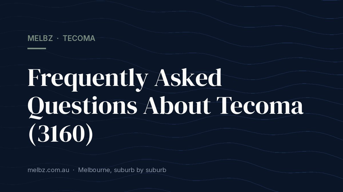 Title card: Frequently Asked Questions About Tecoma (3160)