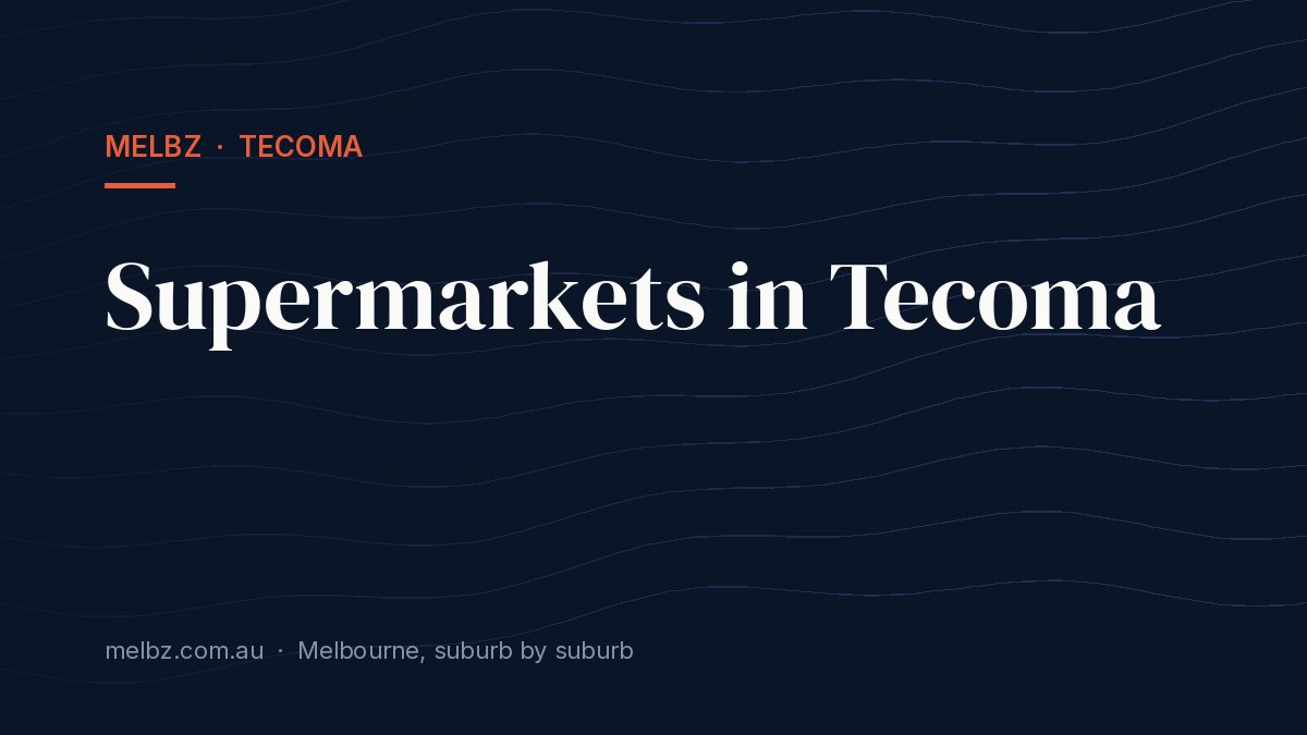 Title card: Supermarkets in Tecoma