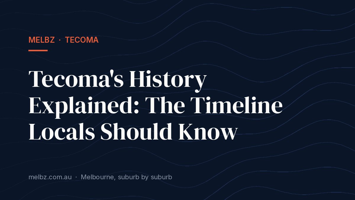 Title card: Tecoma's History Explained: The Timeline Locals Should Know