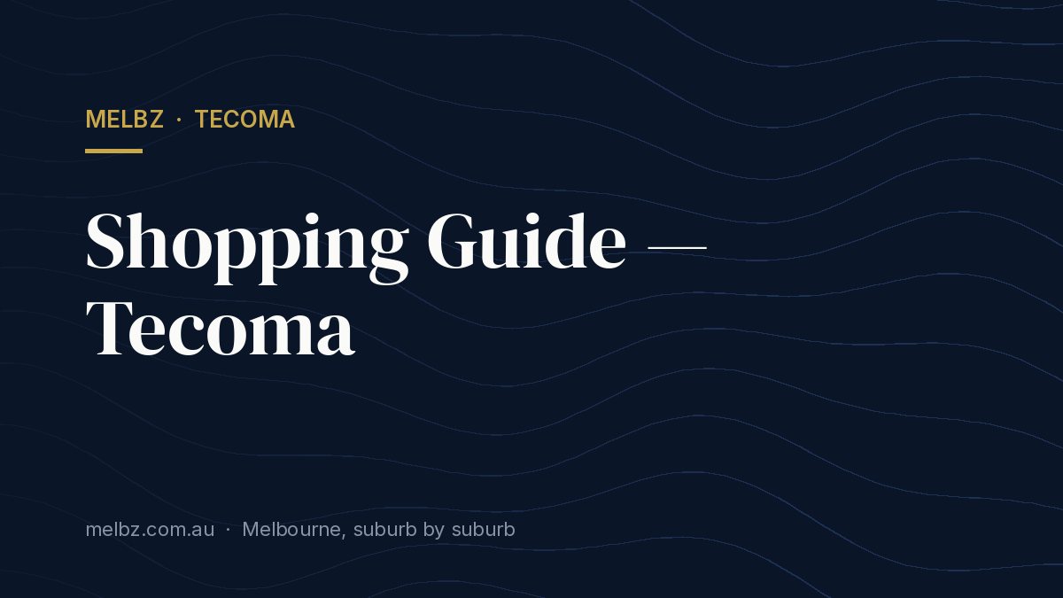 Title card: Shopping Guide — Tecoma