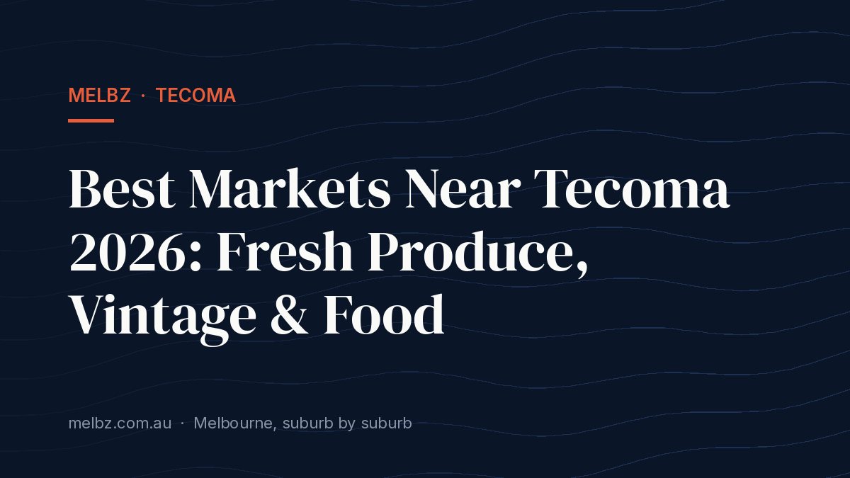 Title card: Best Markets Near Tecoma 2026: Fresh Produce, Vintage & Food