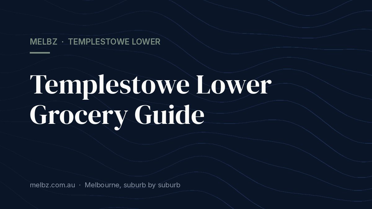Title card: Templestowe Lower Grocery Guide