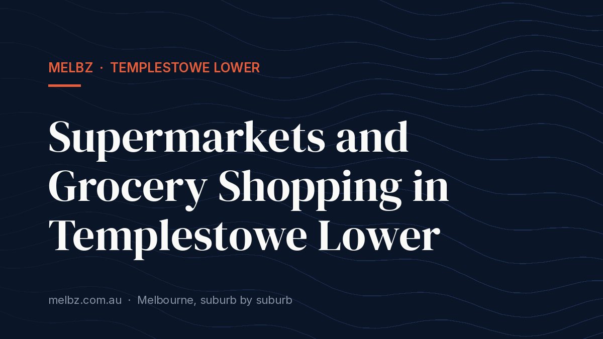 Title card: Supermarkets and Grocery Shopping in Templestowe Lower