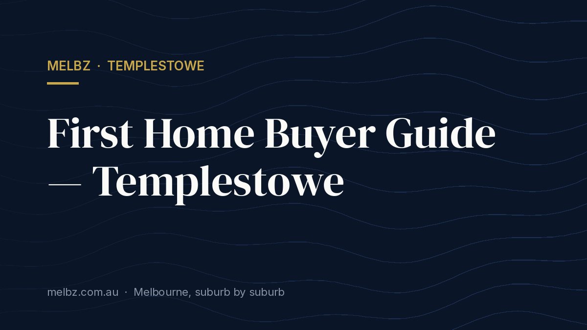 Title card: First Home Buyer Guide — Templestowe