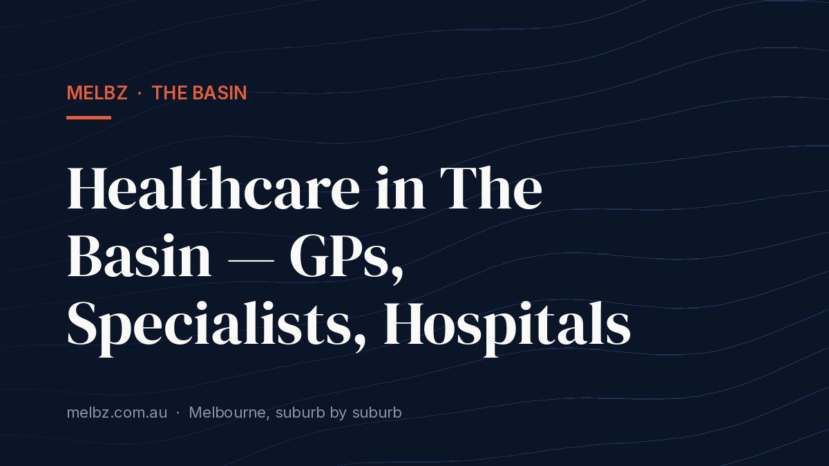 Title card: Healthcare in The Basin — GPs, Specialists, Hospitals