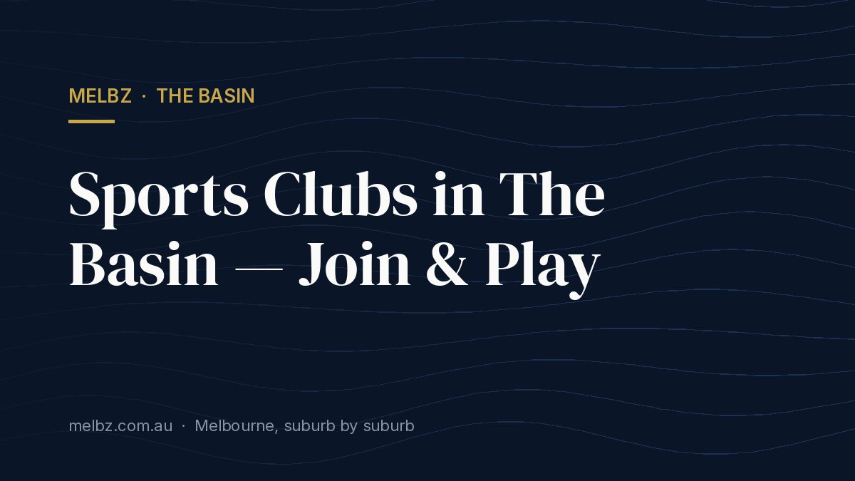 Title card: Sports Clubs in The Basin — Join & Play