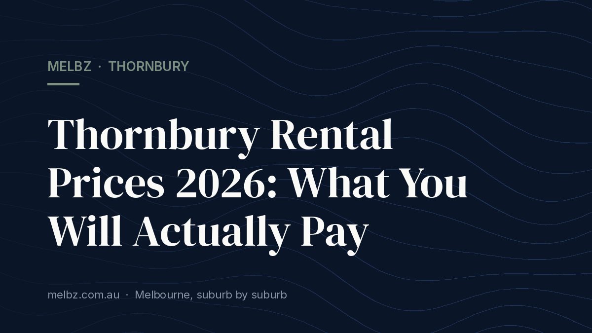 Title card: Thornbury Rental Prices 2026: What You Will Actually Pay