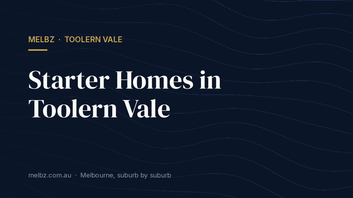 Title card: Starter Homes in Toolern Vale