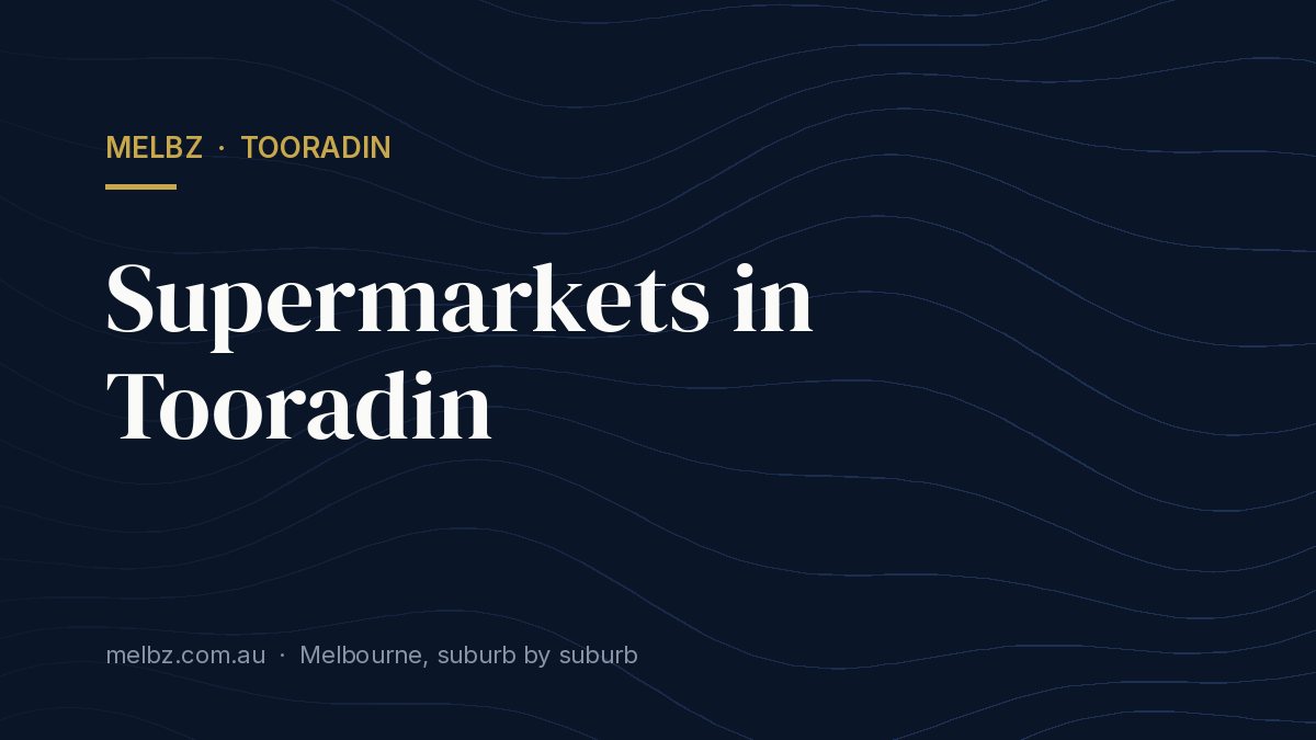 Title card: Supermarkets in Tooradin