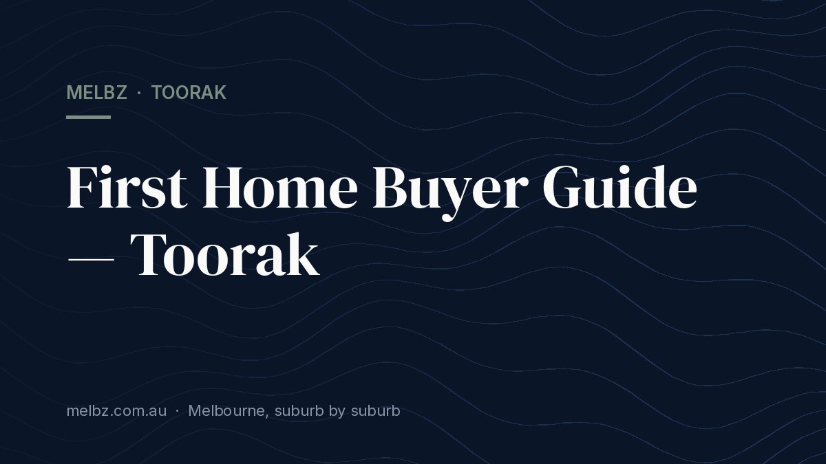 Title card: First Home Buyer Guide — Toorak