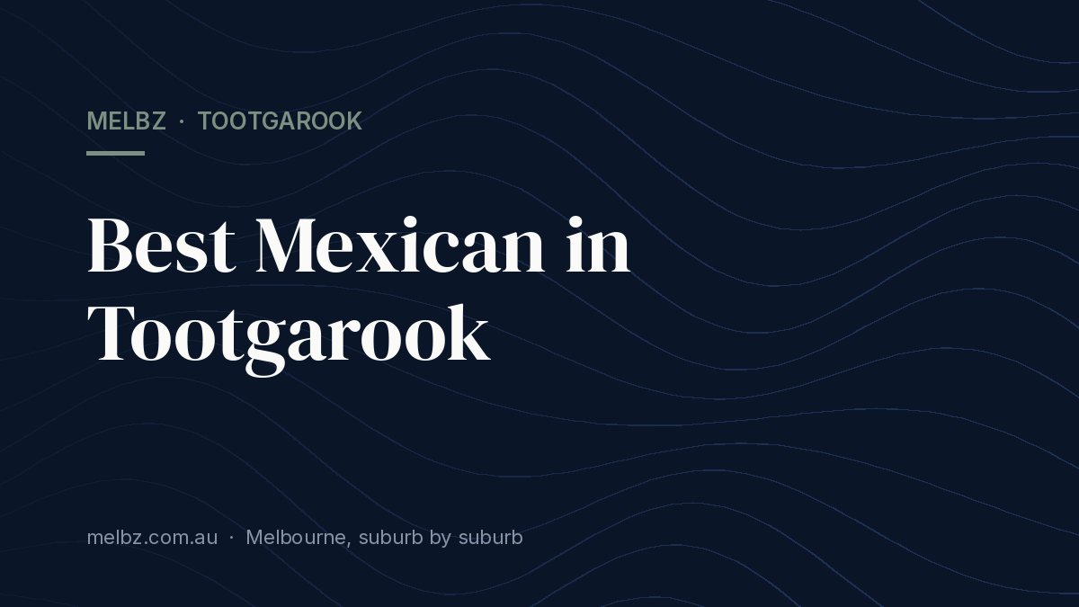 Title card: Best Mexican in Tootgarook
