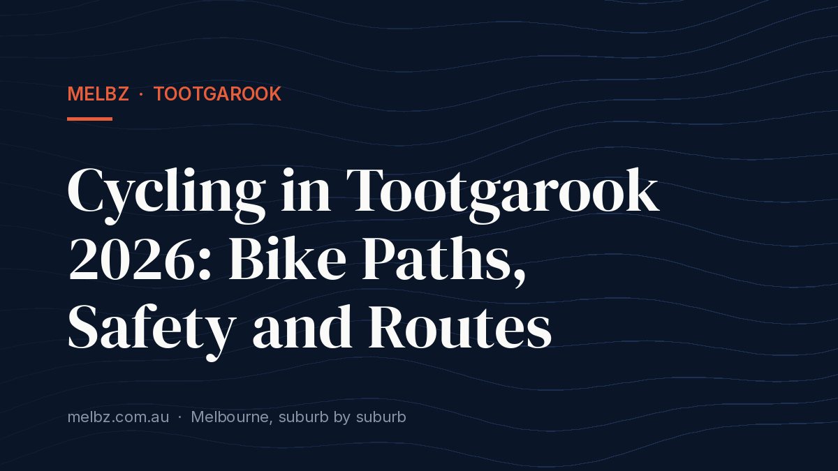Title card: Cycling in Tootgarook 2026: Bike Paths, Safety and Routes