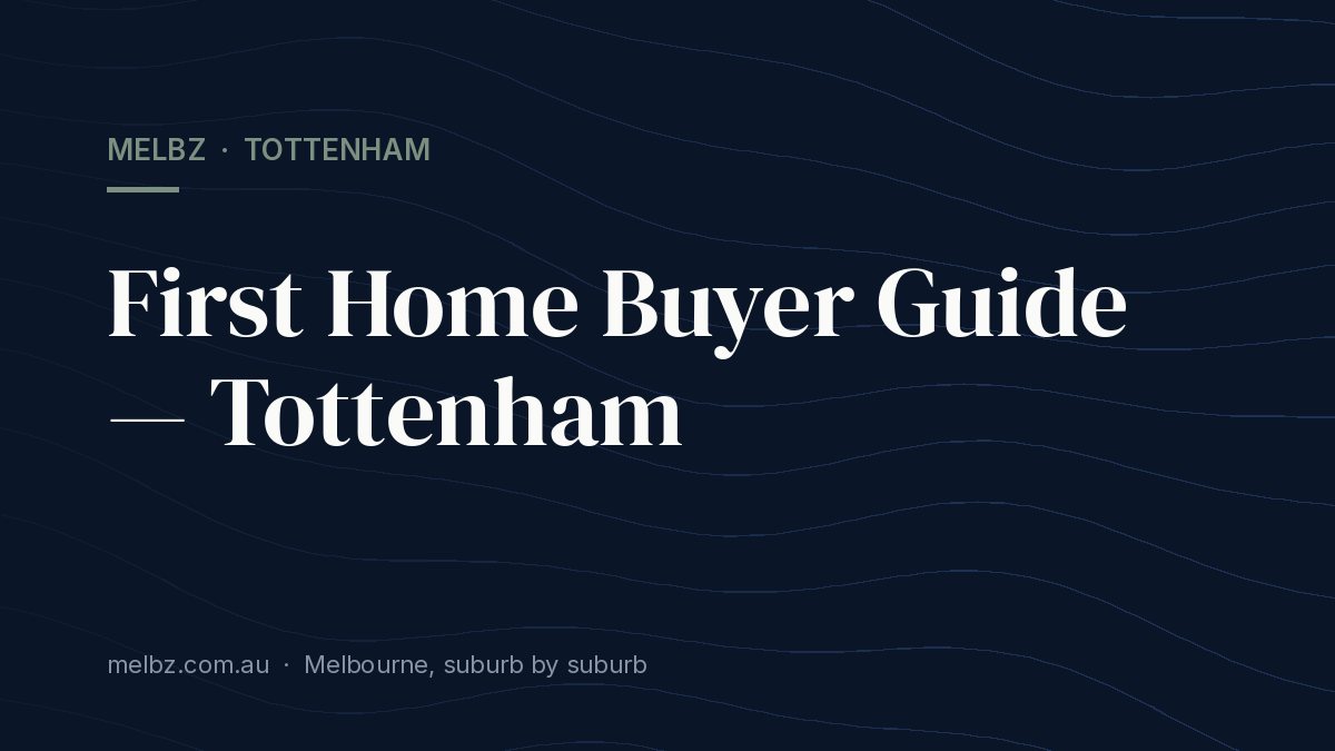 Title card: First Home Buyer Guide — Tottenham