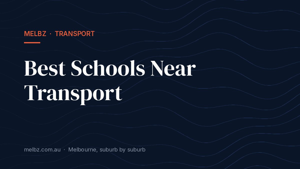 Title card: Best Schools Near Transport