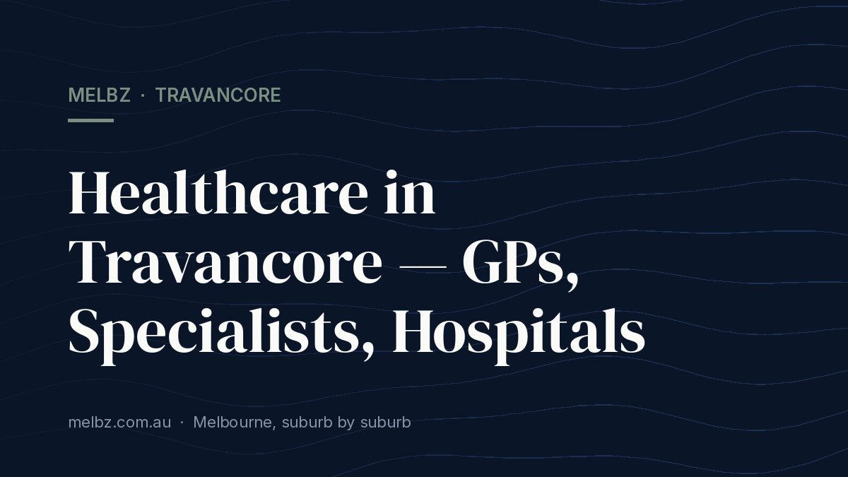 Title card: Healthcare in Travancore — GPs, Specialists, Hospitals
