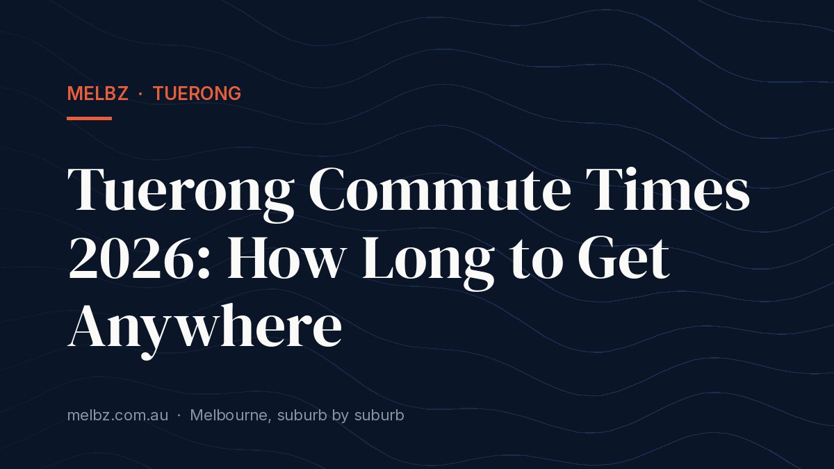 Title card: Tuerong Commute Times 2026: How Long to Get Anywhere