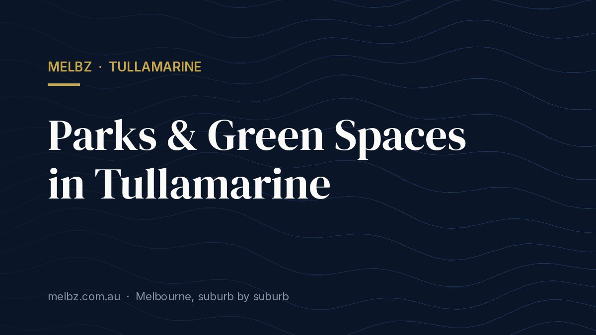 Title card: Parks & Green Spaces in Tullamarine