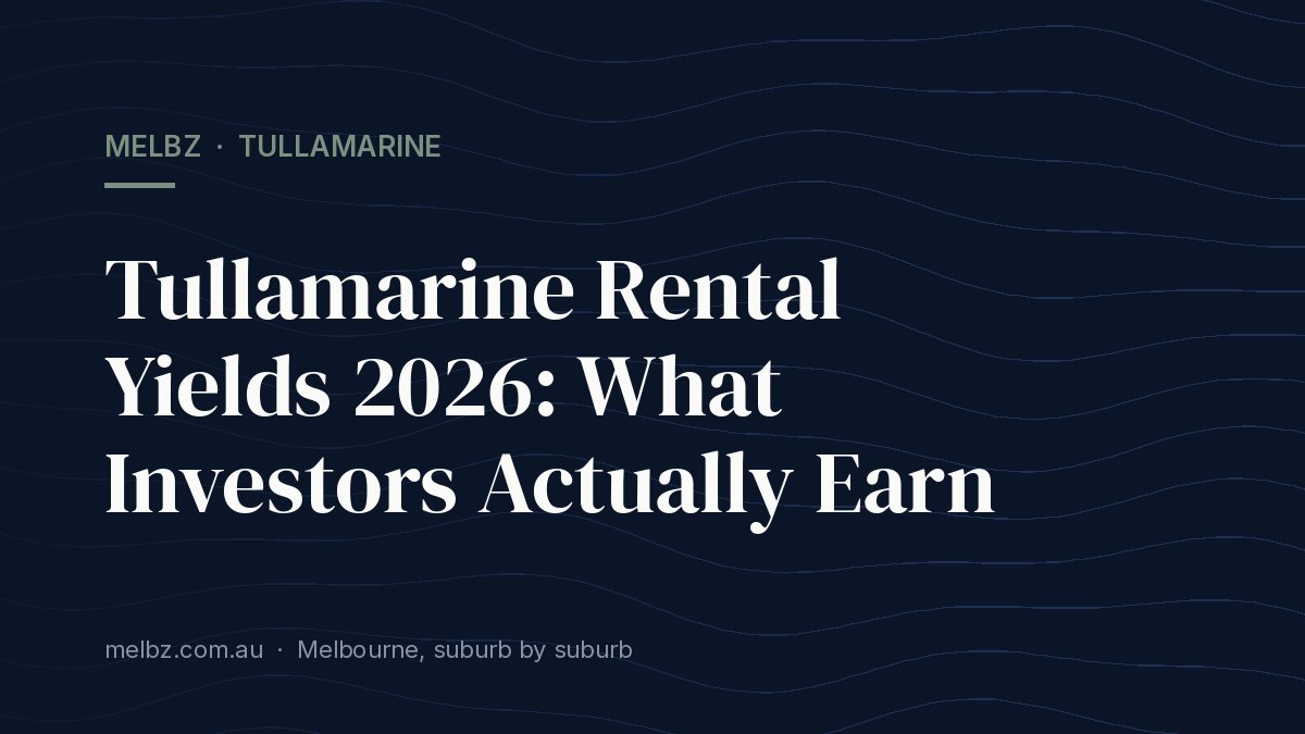 Title card: Tullamarine Rental Yields 2026: What Investors Actually Earn
