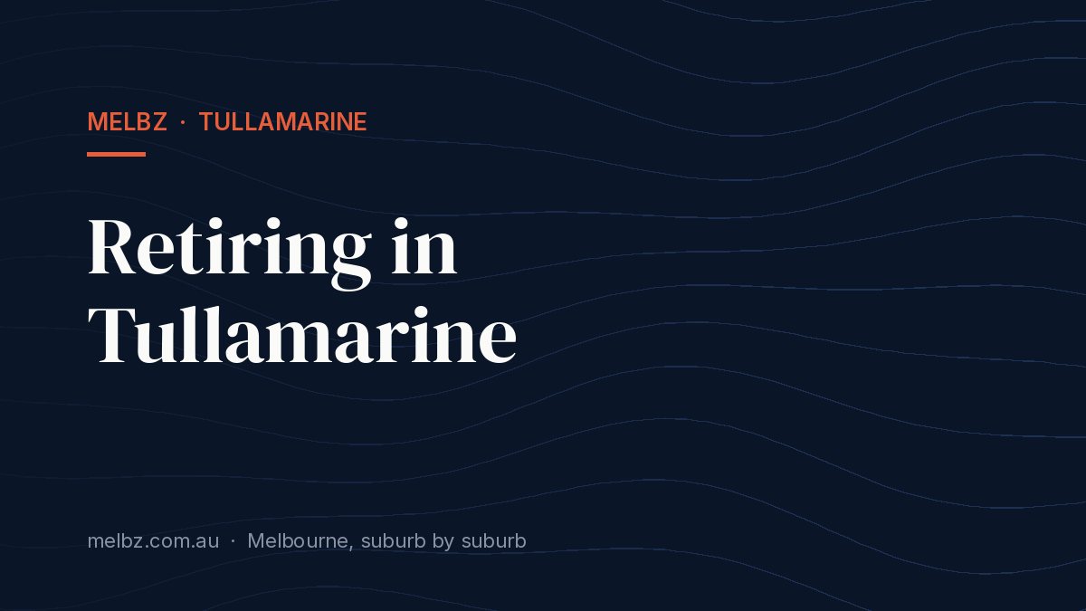 Title card: Retiring in Tullamarine
