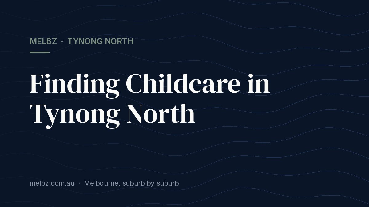 Title card: Finding Childcare in Tynong North