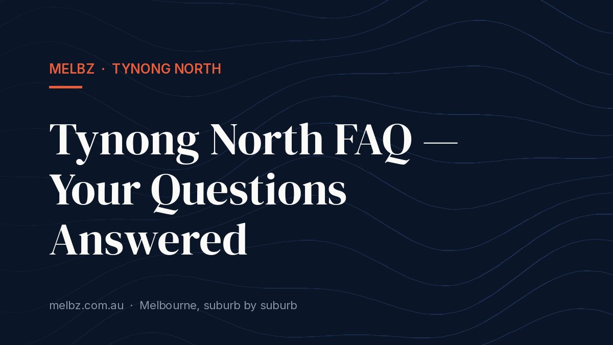 Title card: Tynong North FAQ — Your Questions Answered