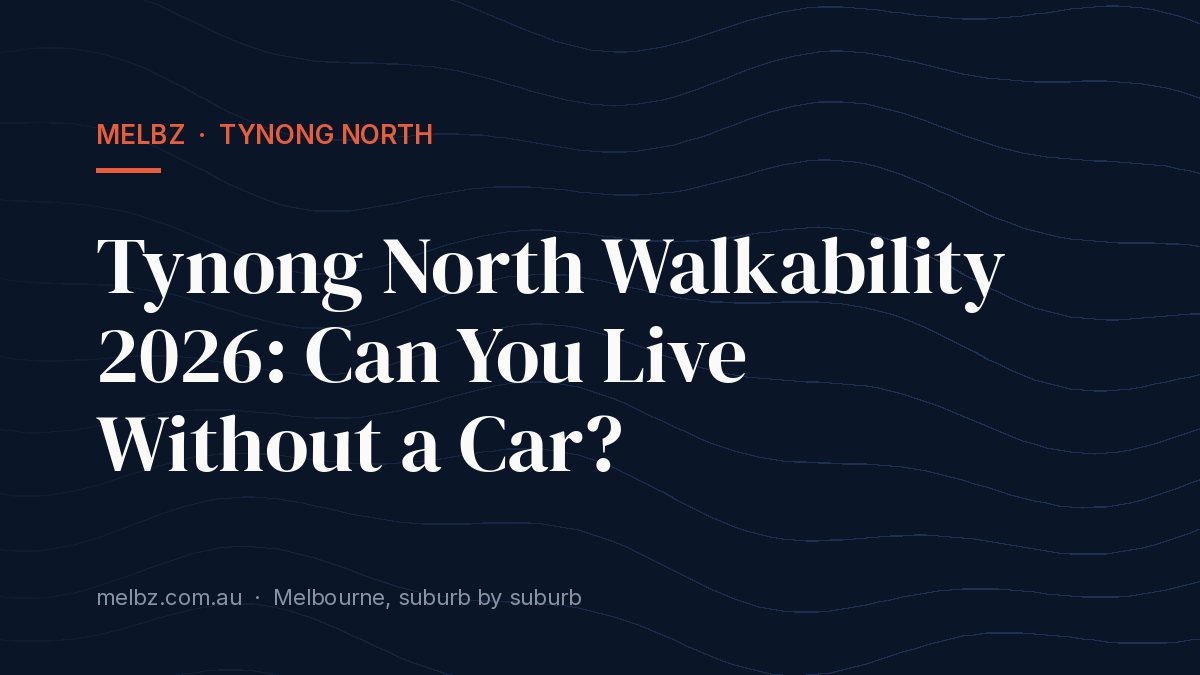 Title card: Tynong North Walkability 2026: Can You Live Without a Car?