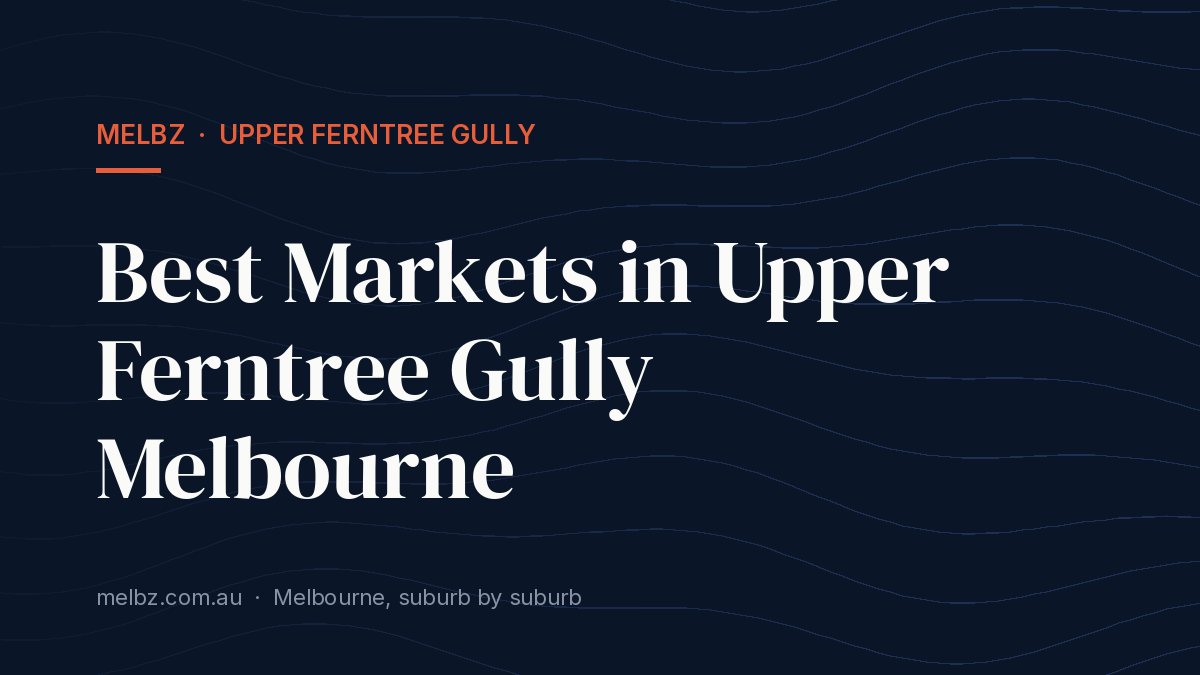 Title card: Best Markets in Upper Ferntree Gully Melbourne