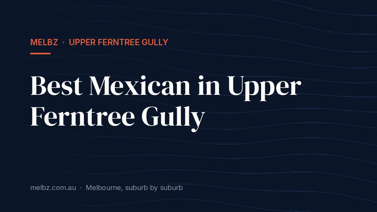 Title card: Best Mexican in Upper Ferntree Gully