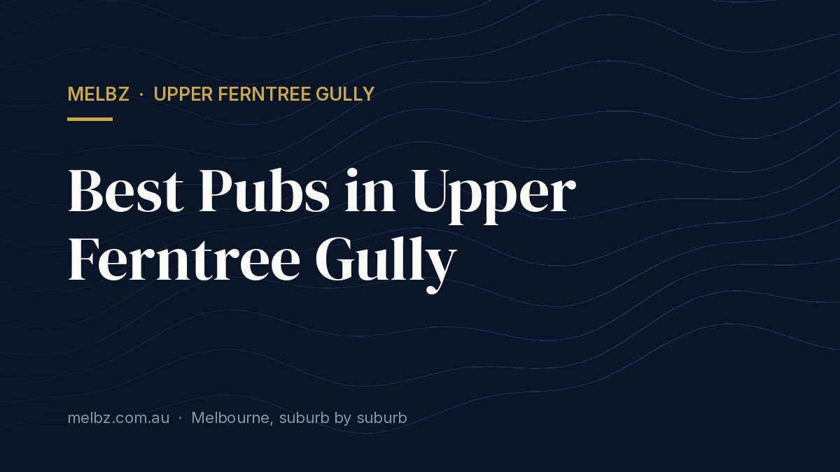 Title card: Best Pubs in Upper Ferntree Gully