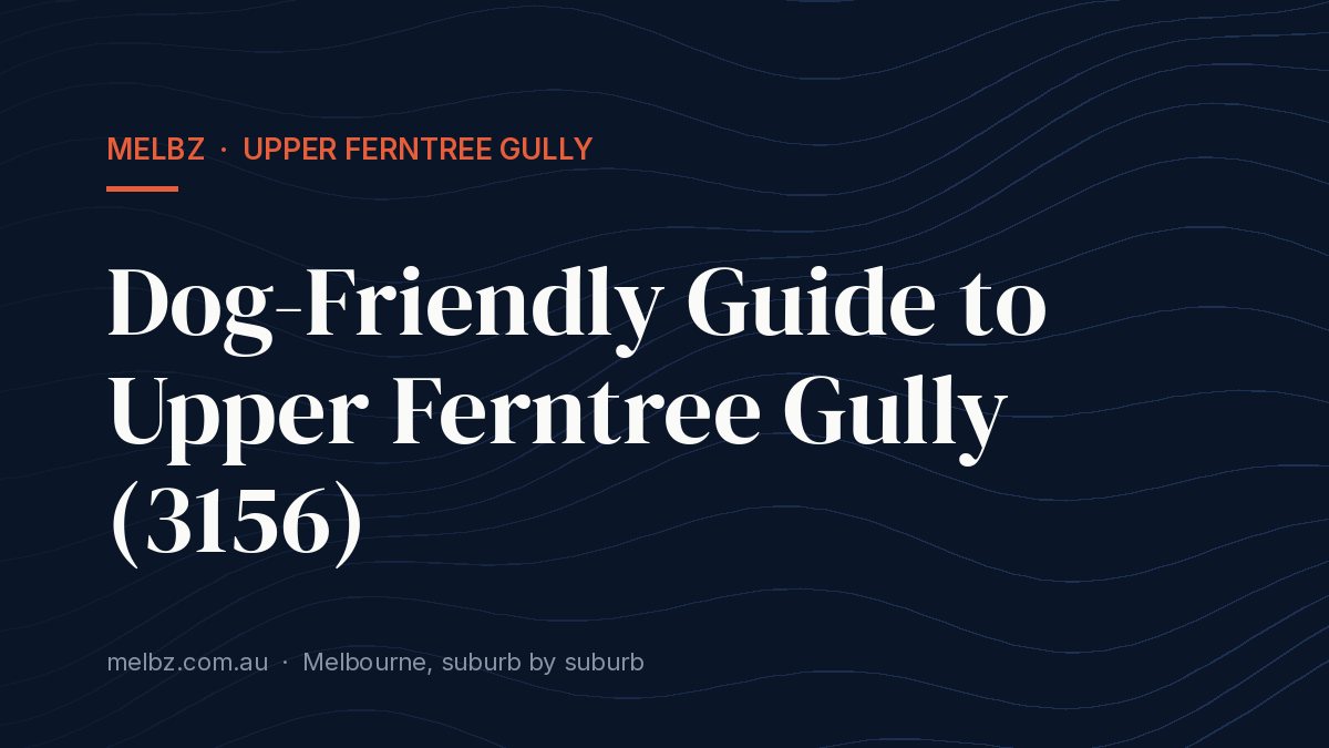 Title card: Dog-Friendly Guide to Upper Ferntree Gully (3156)
