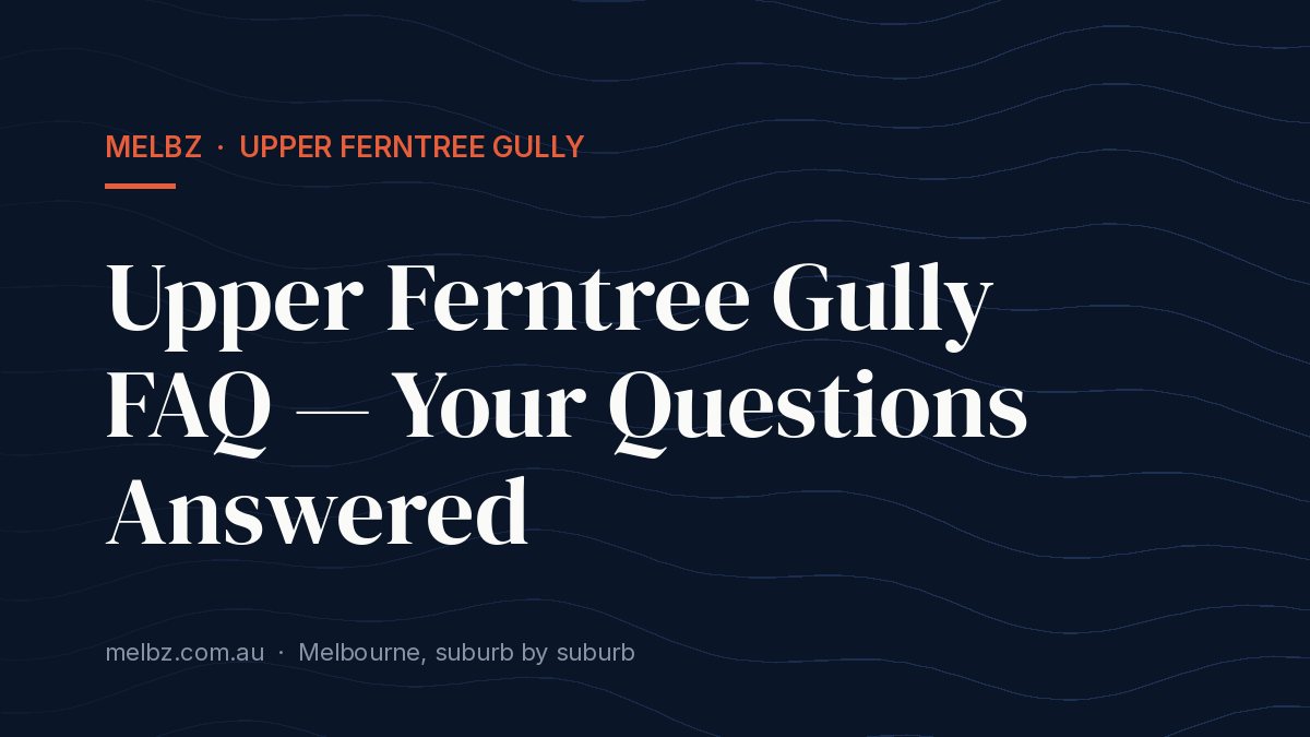 Title card: Upper Ferntree Gully FAQ — Your Questions Answered