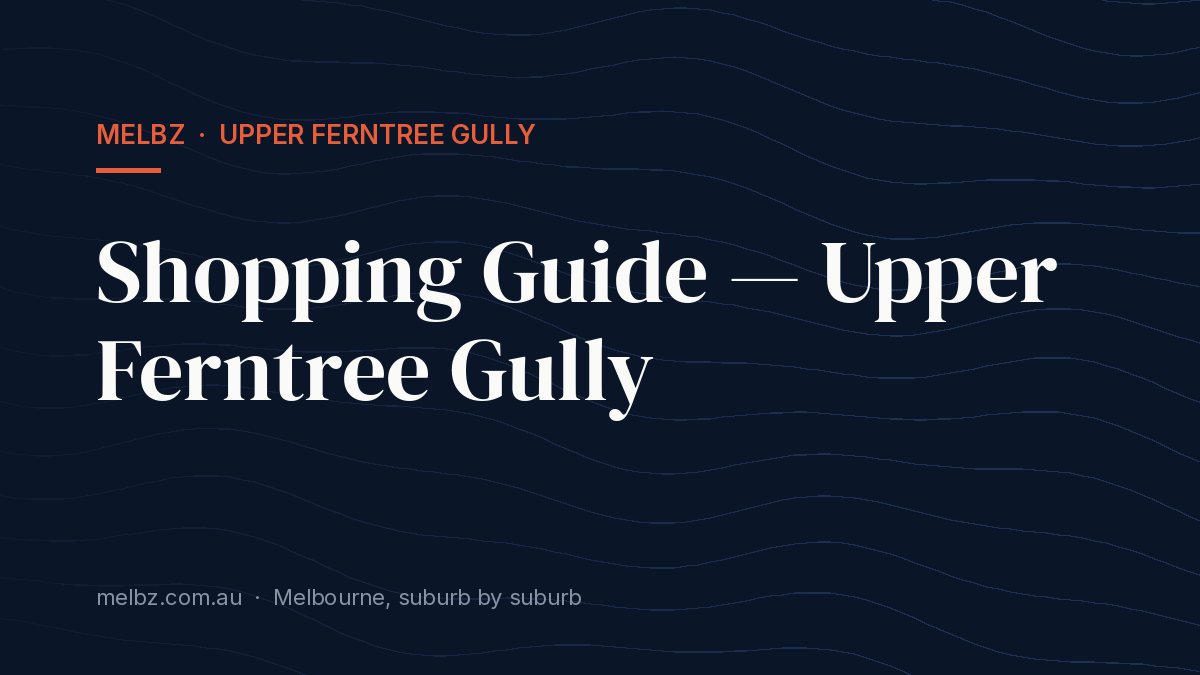 Title card: Shopping Guide — Upper Ferntree Gully
