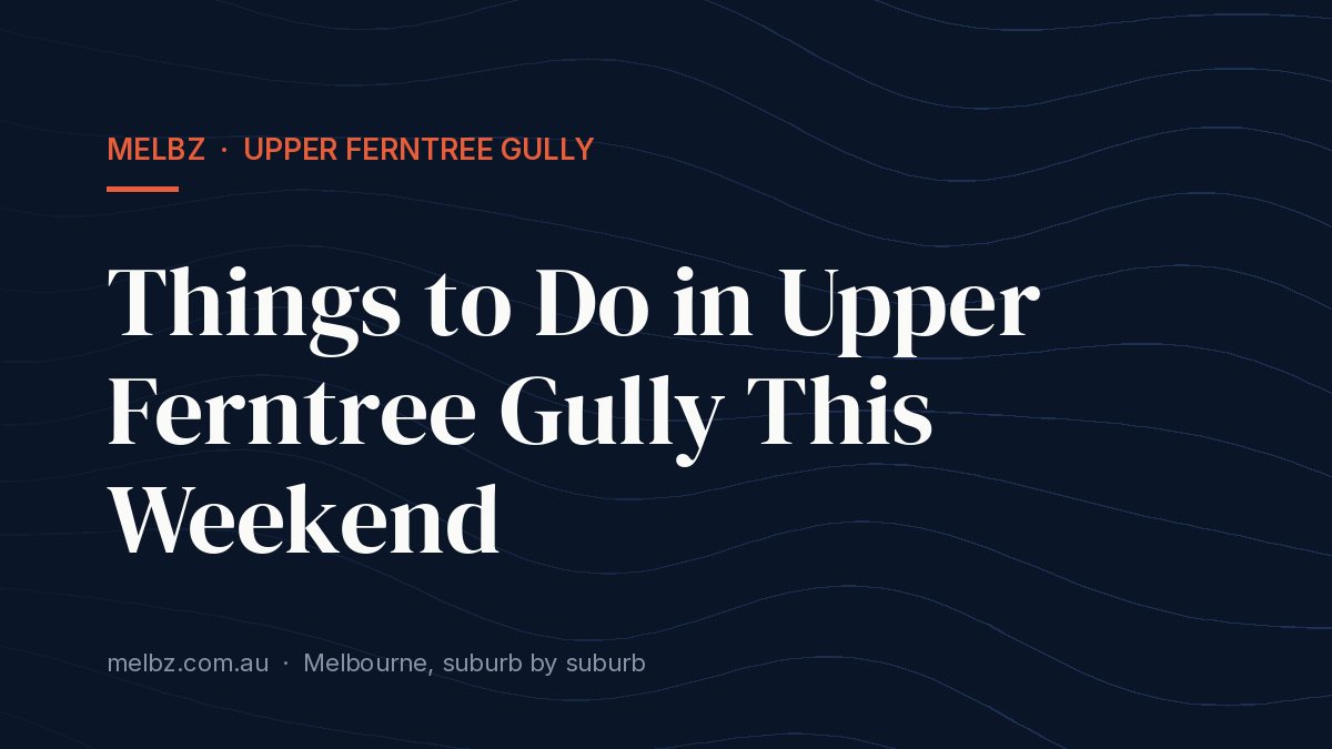 Title card: Things to Do in Upper Ferntree Gully This Weekend
