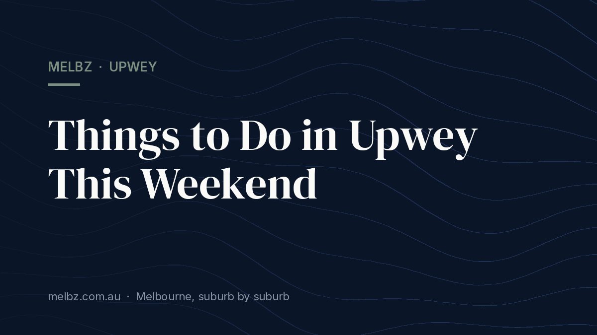 Title card: Things to Do in Upwey This Weekend
