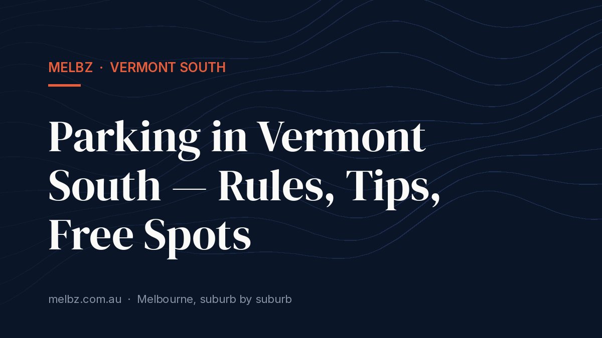 Title card: Parking in Vermont South — Rules, Tips, Free Spots