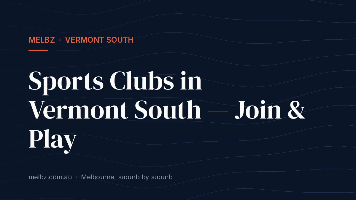 Title card: Sports Clubs in Vermont South — Join & Play