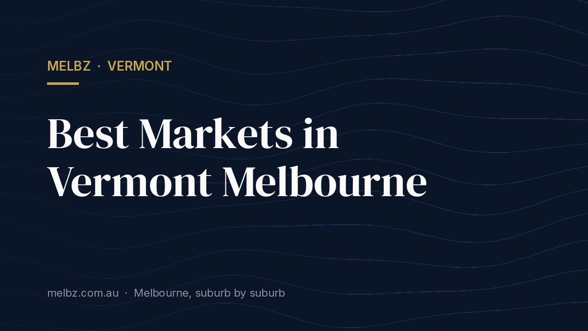 Title card: Best Markets in Vermont Melbourne