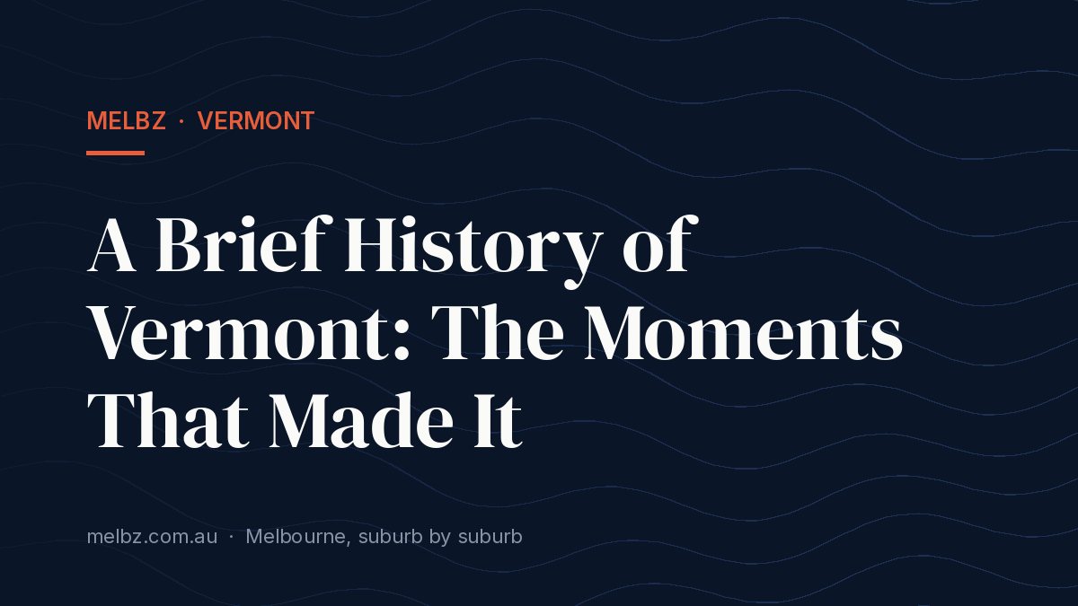 Title card: A Brief History of Vermont: The Moments That Made It