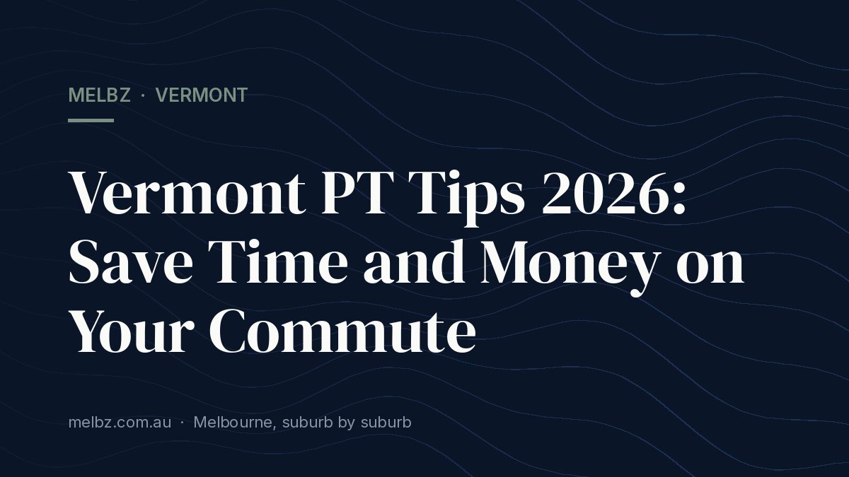 Title card: Vermont PT Tips 2026: Save Time and Money on Your Commute