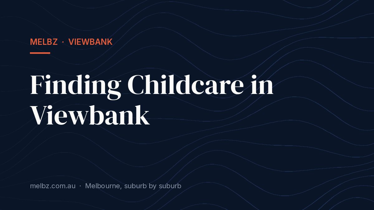 Title card: Finding Childcare in Viewbank