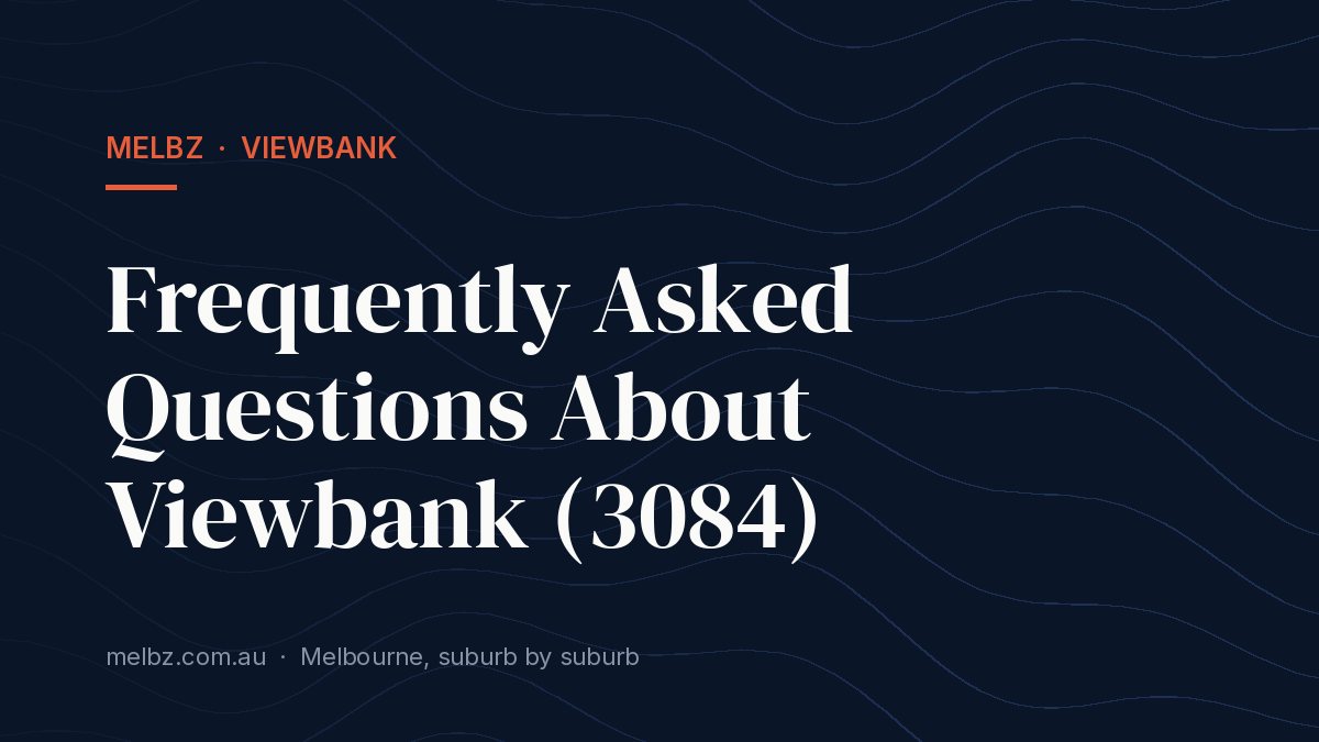 Title card: Frequently Asked Questions About Viewbank (3084)