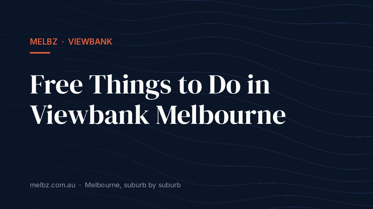 Title card: Free Things to Do in Viewbank Melbourne