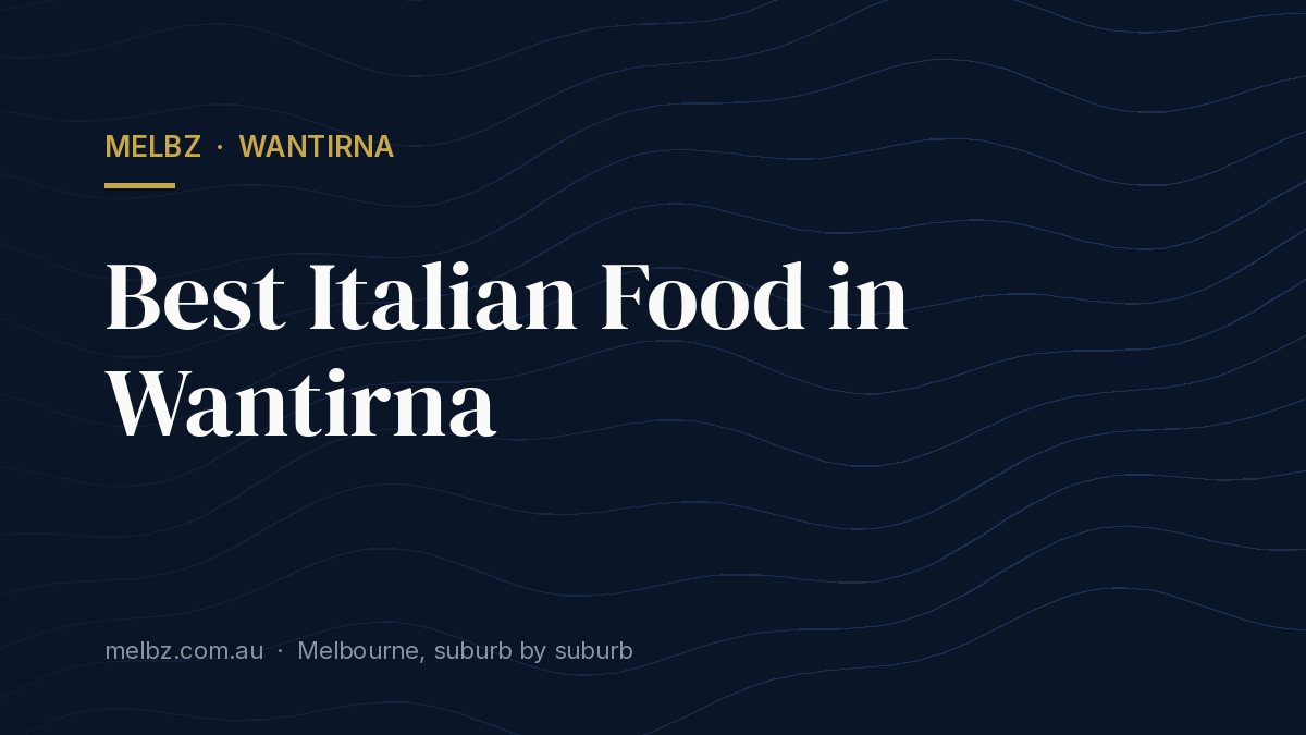 Title card: Best Italian Food in Wantirna