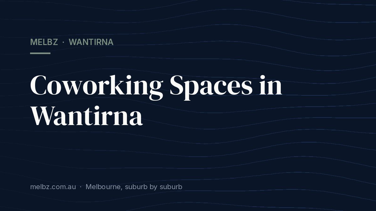 Title card: Coworking Spaces in Wantirna